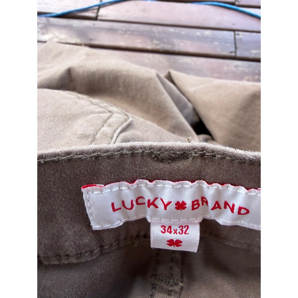 Lucky Brand 412 Athletic Slim Pants Mens 34x32 Brown Chino Trousers 7MB12628 - Picture 5 of 8